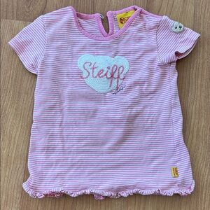 Steiff Pink Striped Kids Shirt